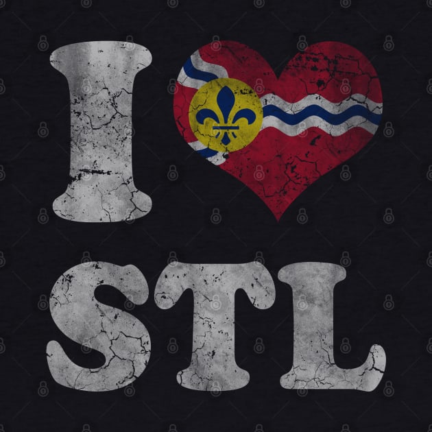 I Heart Flag of St Louis Missouri by E